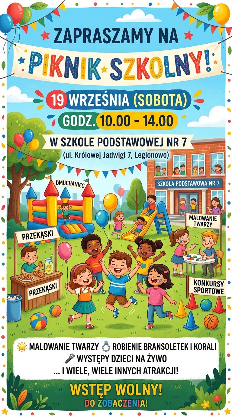 Więcej o: Zaproszenie na piknik szkolny